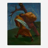Santos Zingale, Air Raid, Spain, 1937, oil on Masonite