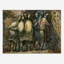 Santos Zingale, Metamorphosis Man to Nature No. 3, 1963, oil on Masonite