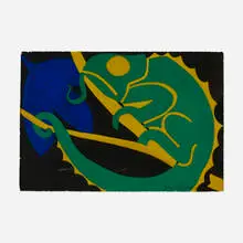 Jan Yoors, Chameleon (Green), gouache on paper