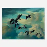 Harry Curieux Adamson, Geese, oil on canvas