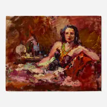 Arnold Turtle, Portrait of a Woman, oil on canvas board