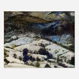 Fred Wagner, Village in the Valley, oil on canvas