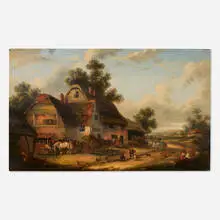 Georgina Lara, Irish Village, oil on canvas