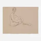 Paul Cadmus, Seated Female Nude