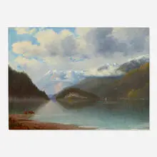 Henry Josiah de Forest, Untitled (Mountainous Landscape with Lake), 1894, oil on canvas