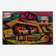 Erle Loran, In the Southwest, 1950, oil on board