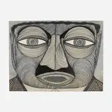 Ted Gordon, Untitled (Man with a Mustache), 1984, ballpoint pen and ink on paper