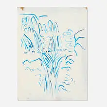 Bill Lynch, Waterfall, oil on wood