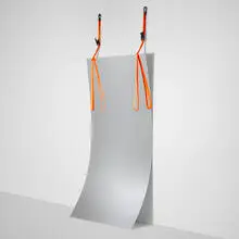 Virginia Overton, Untitled (Echo), 2012, acrylic mirror and ratchet straps