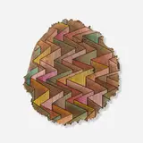 Jason Middlebrook, Inspired by the Way Nature Builds, 2014, acrylic on Claro walnut