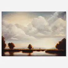 River's Edge by Victoria Adams, 2009, oil and wax on linen, sold May 2025