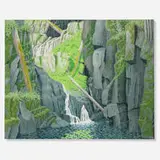 Alan Bray, Low Water, Thompson Falls, 1995, casein on panel