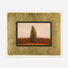 John Beerman, Untitled (Poplar Tree), 1991, intaglio with gold