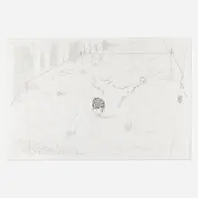Indoctrination by Adam Helms, 2004, graphite on paper, sold May 2025