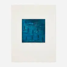 Anna Kunz, Elmo's Ladders, 1998, etching and aquatint in colors