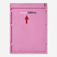 Aaron Rose, Alleged Galleries, 2002, acrylic on found wood