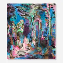 Mira Dancy, Night Hand, 2011, acrylic and glitter on canvas