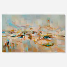 Gabor Peterdi, Rolling Sand Dunes, 1954-55, oil on canvas