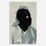Adam Helms, Untitled Portrait (Little Bighorn) (double-sided), 2007, screenprint on vellum