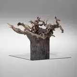 Sam Durant, Study for Strange Fruit (Upside Down Tree, Southern Tree, Tree of Knowledge), 2002, wood, plaster, mirror