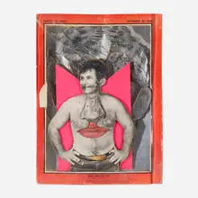 Larry Rivers, Norman Mailer: Study for Cover of Time Magazine, mixed media and collage on cardboard in artist's frame