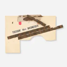 George Herms, The Would-Be Refractionist, c. 1988, found object construction