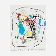 The Armory Show 3 Mar 2017 (from the Art Vending Machine project) by Sadaharu Horio, 2017, acrylic, chalk pastel and charcoal on paper, sold May 2025