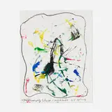 Sadaharu Horio, The Armory Show 1 Mar 2017 (from the Art Vending Machine project), 2017, acrylic and charcoal on paper