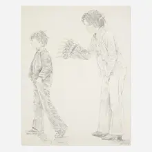 Alan Turner, Threat, 1975, pencil on paper