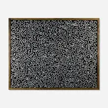 La II, Untitled, acrylic and paint marker on board in artist's frame