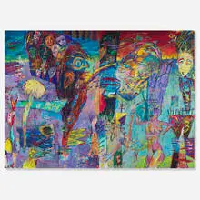 Ford Crull, Land of a Thousand Dances, 1986, oil and oil stick on canvas