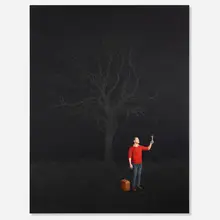 Hugo Lugo, Illuminate the Shadow, 2012, oil and pencil on canvas