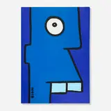 Thierry Noir, Blue Sky Over East London. I feel fine with my new all situation boots., 2016, acrylic on canvas