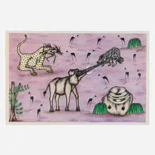 Kivuthi Mbuno, Maisha Mbaya (Bad Life), 1990, crayon and felt-tip pen on paper