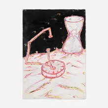Peter Bömmels, Eigenwillige Zeit, 1984, ink, gouache, pastel and acrylic on paper