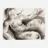 Lily Wong, Untitled (Reclining Figure), watercolor on paper