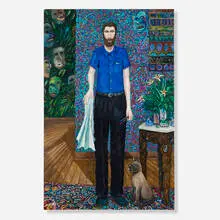 Dennis Nechvatal, SELF-Portrait, 1979-1980, oil on canvas