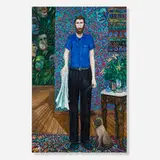 Dennis Nechvatal, SELF-Portrait, 1979-1980, oil on canvas