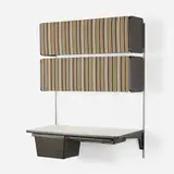 Action Office storage system by George Nelson & Associates, c. 1965, laminate, aluminum, enameled steel, fabric, rubber, sold May 2025