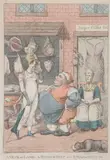 George Woodward, 'A Neck of Lamb-a Round of Beef-and a Scrag of Mutton', Engraving with hand-coloring - sight:13 in. x 9 1/2 in. x
