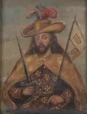 Cuzco School, Untitled, ARCHANGEL, oil on board