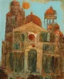 Untitled by American School, CATHEDRAL, oil on board, offered Jul 2007