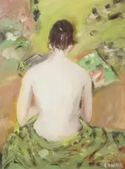 C. Resnick, Nude Facing Away, Oil on canvas