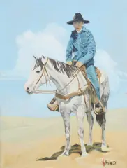 Ryn, Cowboy, Oil on canvas