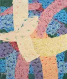 Jane Doherty, Abstract Flowers, Oil on canvas