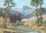 Penny Grange, LAMB'S VIEW, located Twin Falls Idaho on reverse, Oil on canvas