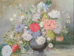 Cecil Gordon Lawson, Flowers in Vase, Oil on canvas