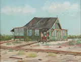 Christophersen, House by the Water, Oil on canvas