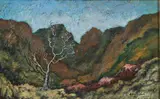A. Garcia, Barren Tree, Oil on board