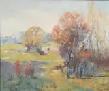 L. Frisk, Autumn Landscape, Oil on canvas